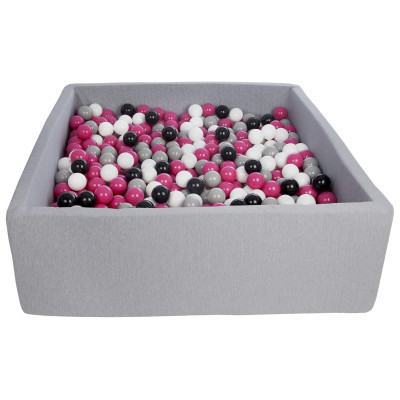 Piscina quadrata 120x120cm con 900 palline colorate Piscina quadrata 120x120cm con 900 palline colorate